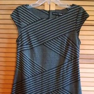 Madison Leigh black & grey striped dress.